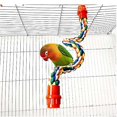 thumbnail image 2 of Oiseau Corde Perche Confortable Perche Colorée pour Installer Oiseau Installer Oiseau Perroquet Corde à l'Élastique Oiseau Jouet Cage Perroquet Mâcher Jouet, 2 of 9