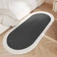 thumbnail image 4 of ABPWLY Soft Shaggy imitation Wool Rug for Bedroom, 40x80cm Oval Plush Carpet with Non-Slip Back, Water Absorbent Washable Mat, Multiple Colors, 4 of 5
