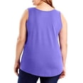 thumbnail image 4 of JGGSPWM Camisole Débardeur pour Femme à Col Rond Grande Taille Coupe Ample Décontracté Uni Violet 2TG, 4 of 7