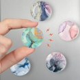 thumbnail image 3 of Glass Fridge Magnets, 12Pcs Marble Texture Crystal Refrigerator Glass Magnets Strong Locker Magnet for Kitchen Office Whiteboards Cabinets Photos Party Creative Decorative Magnets for Gift (1.2 Inch), 3 of 7
