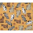 thumbnail image 4 of oneOone Cotton Flex Dark Yellow Fabric Cat Craft Projects Decor Fabric Printed By The Yard 40 Inch Wide-HWM, 4 of 4
