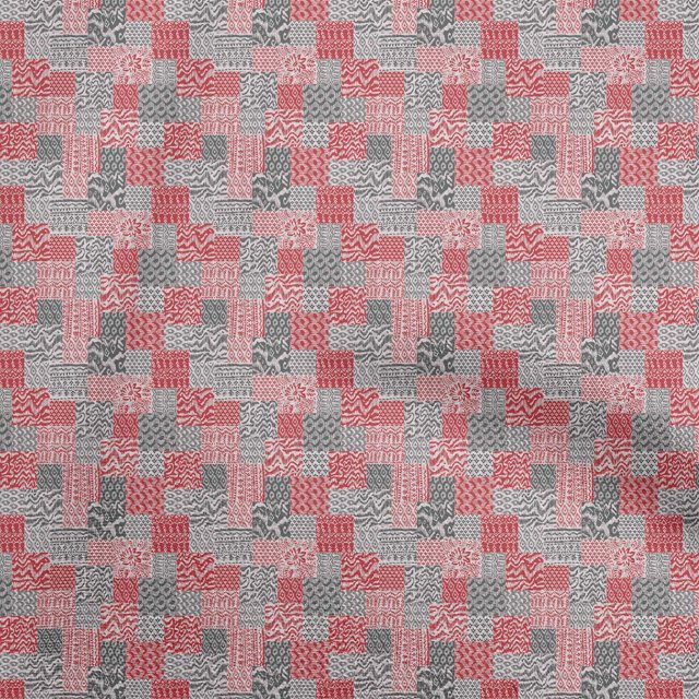 oneOone Viscose Chiffon Red Fabric Mix Ikat Sewing Craft Projects Fabric Prints By Yard 42 Inch Wide
