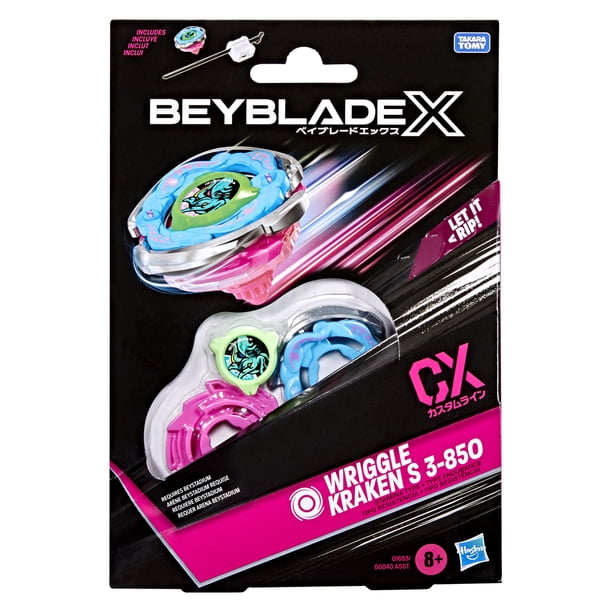 Beyblade X Wriggle Kraken S 3-85O CX Starter Pack Top and Launcher