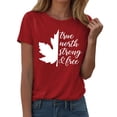 thumbnail image 2 of T-Shirt pour Femmes de la Fête Nationale Canadienne Drapeau du Canada Col Rond Manches Courtes Tee Femmes T-Shirts Graphiques de la Fête du Canada Mode T-Shirt à Col Rond pour Femmes de la Fête du Canada Imprimé Drapeau Canadien, 2 of 3