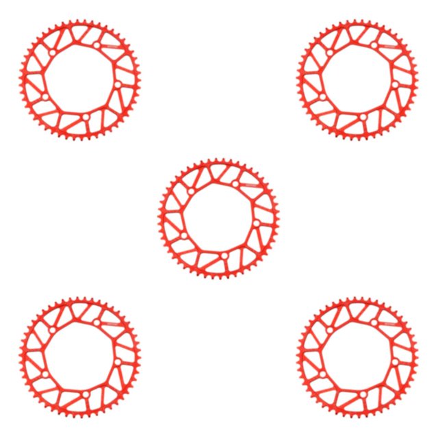 Youkk Alloy Crank set - Durable Precise Fit Smooth Operation - Guaranteed Compatibility Bicycles Crank 50T red 5Set
