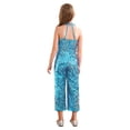 thumbnail image 2 of Choomomo Combinaison à Sequins pour Filles, Col Halter, Sans Manches, pour Fête, Danse Formelle, Bleu Ciel 6, 2 of 7