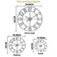 thumbnail image 4 of Sorbus Large Metal Numerical Wall Clock for Living Room Decor (Silver, 24" Diameter), 4 of 7