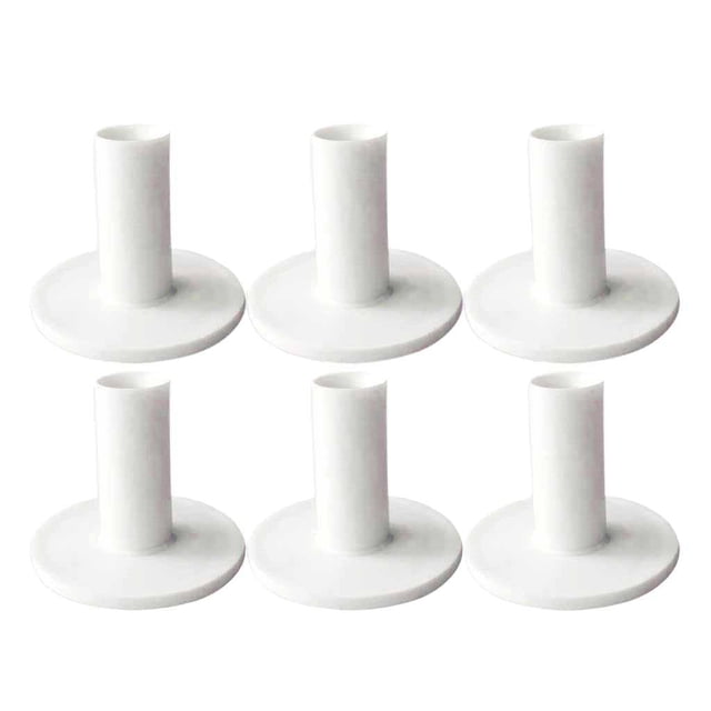 6pcs Rubber Golf Driving Range Practice Tee Holder Tees Tool , White,