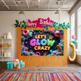 thumbnail image 3 of Neon Lights Glow Party Banner Retro Design Disco Theme for Birthday Party Indoor Decoration Dance Event, 3 of 5
