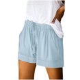 thumbnail image 1 of Womens Plus Size Shorts Tie Dye Boho Ruffle Short Pant Slacks Elastic Waisted Summer Vacation Wide Leg Pants Short, 1 of 4