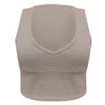 thumbnail image 3 of AherBiu Workout Tops for Women Ribbed Bralette Cropped Tank Top Stretchy Deep V Neck Yoga Cami, 3 of 5