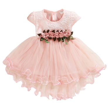 Robes de Princesse pour Filles Tout-Petits Bébé Enfants Filles Fleurs Floral Tulle Froncé Robes de Princesse Vêtements