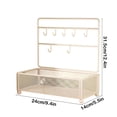 thumbnail image 3 of Kyursd Summer Home/Kitchen Organizers and Storage Special Offer！Jewelry Rack Organizer Desktop Trinket Display Rack Desktop Shelf Hangable Shelf Iron Shelf, 3 of 6