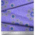 thumbnail image 2 of Soimoi Velvet Fabric Floral & Paisley Decorative Print Sewing Fabric Yard 58 Inch Wide, 2 of 3