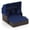 Mix Brown + Navy, variant on Costway Patio Rattan Daybed Lounge Retractable Top Canopy Side Tables Cushions Black