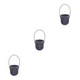thumbnail image 2 of Transemion ABS Decorate With Lightweight Planter With Removable Strape And Wall-Mount Option Inner Layer Hollowed Out For Better Black 8.7*9.5*20.5cm 3Set, 2 of 6