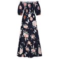 thumbnail image 4 of MesaSe Robes Bohèmes à Fleurs pour Femmes, Épaules Dénudées, Fluides, Ligne A, Plage, Fête, Robe Maxi, Robes de Retour à la Maison, 4 of 7