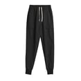 thumbnail image 5 of Ceisia Men Solid Color Loose Casual Pants Elastic Waist Drawstring Sports Gift Work Trousers, 5 of 5