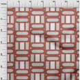 thumbnail image 3 of oneOone Silk Tabby Orange Fabric Geometric Sewing Material Print Fabric By The Yard 42 Inch Wide, 3 of 4