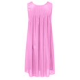 thumbnail image 5 of Kcodviy Robe Décontractée Unie pour Femmes Chemises de Nuit en Coton pour Femmes Sans Manches Col Rond Nuisettes en Dentelle pour Femmes Robe à Empiècements Chandail Ample Robe de Nuit pour Femmes, 5 of 5