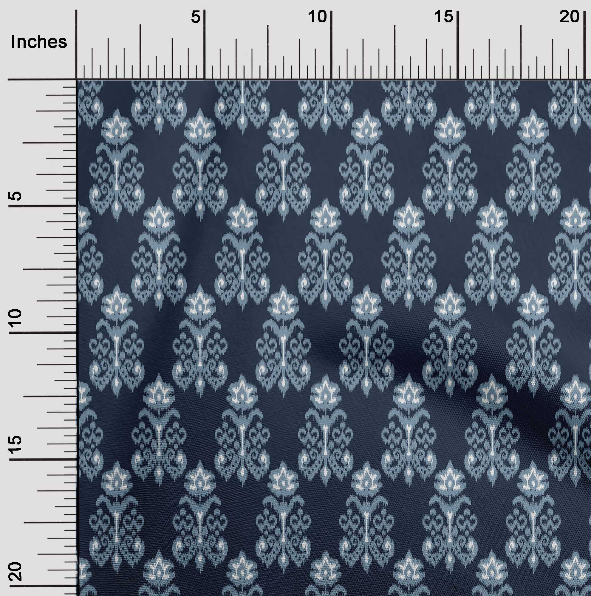 oneOone Cotton Silk Fabric Floral Ikat Decor Fabric Printed BTY 42 Inch Wide