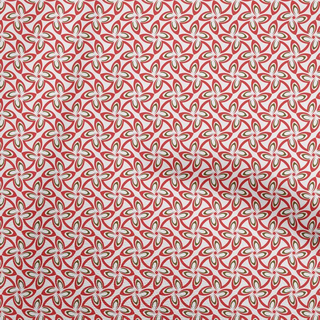 oneOone Cotton Flex Red Fabric Asian Block Sewing Craft Projects Fabric Prints By Yard 40 Inch Wide