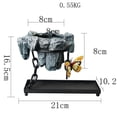 thumbnail image 4 of serony Plant Pot Garden Planter Container Air Butterfly Floating Bonsai Flower Succulent Pot Square with Rockery, 4 of 9