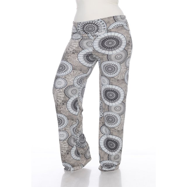 White Mark Women's Printed Palazzo Pants