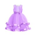 thumbnail image 1 of Robe Fille Sans Manches Violette Robe de Bal Mariage Fête Concours 12 Ans, 1 of 5