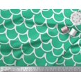 thumbnail image 2 of Soimoi Green Modal Satin Fabric Curve Hand Drawn Print Sewing Fabric Yard 42 Inch Wide, 2 of 3