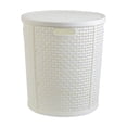 thumbnail image 2 of XYAIYT Large Plastic Imitation Rattan Laundry Hamper with Lid for Clothes and Toy Storage Long Lasting and Sturdy with Side Handles for Easy and Ventilation 2.11lb Capacity, 2 of 6