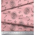 thumbnail image 3 of Soimoi Pink Cotton Cambric Fabric Hardware Tools & Text Decor Fabric Printed Yard 42 Inch Wide, 3 of 5