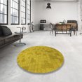 thumbnail image 4 of Ahgly Company Machine Washable Indoor Round Transitional Dark Golden Rod Brown Area Rugs, 5' Round, 4 of 7