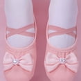 thumbnail image 3 of Bow Bow Bow Girls' Soft Soled Sequined Dance Shoes Elastic Strap Shaped Shoes for Practice, 3 of 7