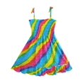 thumbnail image 4 of Robe Fille Arc-en-Ciel à Smocks, Dos Nu, Vêtements pour Enfants 2-3 Ans, 4 of 5