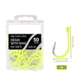 thumbnail image 4 of 50pcs Fluorescent Fishing Hooks Barbed Single Circle Carp Hook Sea Fishinhook, 4 of 8