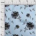 thumbnail image 2 of oneOone Rayon Grayish Blue Fabric Floral Craft Projects Decor Fabric Printed By The Yard 56 Inch Wide, 2 of 4