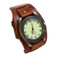 thumbnail image 1 of TopLLC Men's Quartz Watch Men Punk Retro Fashion Pin Buckle Strap Leather Watch Woman Watch, 1 of 1