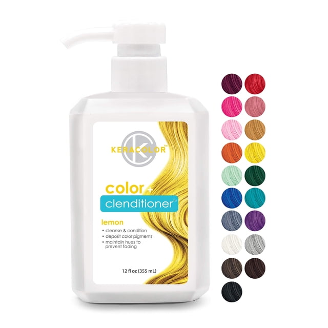 Keracolor Clenditioner LEMON Hair Dye - Semi Permanent Hair Color Depositing Conditioner, Cruelty-free, 12 Fl. Oz.