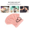 thumbnail image 3 of Coral Fleece Shower Hat, Convenient Head Wrap Hat, Soft Solid Color Bathroom Hats with Strong Water Absorption Quick Drying for Shower, 3 of 8