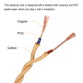 thumbnail image 4 of Unique Bargains Twisted Cloth Covered Wire 2 Core 18AWG 3.0m/9.84ft,Electrical Cable,Flaxen, 4 of 5