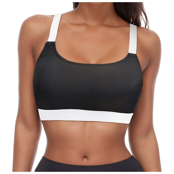 Women's Lace-Up Swimwear Tops - Underwire Full Coverage Bikini Top with Push-Up Design and Tie Back - Adjustable Straps and Removable Pads