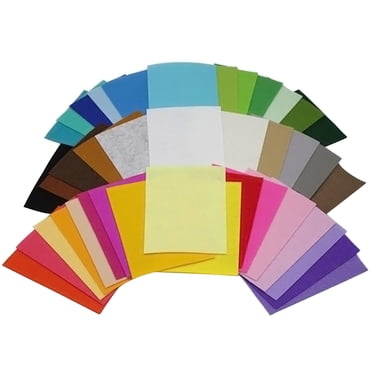 40pcs Non-woven Fabric Sheet Polyester Felt Squares Sheet for Patchwork Sewing DIY Craft 15 x 10CM