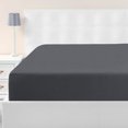 thumbnail image 3 of PiccoCasa Soft 190GSM Twin Fitted Sheets 16 Inch Deep Pocket Dark Gray, 3 of 7
