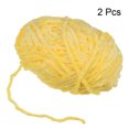 thumbnail image 3 of Unique Bargains 2 Pelotes Fil Velours Fil Chenille 87,49 Verges Polyester Fil Doux pour Couverture 2 Pcs Jaune, 3 of 7