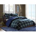 thumbnail image 4 of Mizone Brody 4 Piece Printed Microfiber Comforter Set, Full/Queen, Blue, 4 of 4