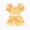 Yellow, variant on Disney Disney Princess Toddler Girl 2pcs Ariel/Rapunzel/Belle Cosplay Puff-sleeve Top And Skirt UPF 50+ Swimsuit