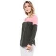 thumbnail image 4 of Unique Bargains T-Shirt Casual à Manches Longues à Col en V pour Femmes, 4 of 4