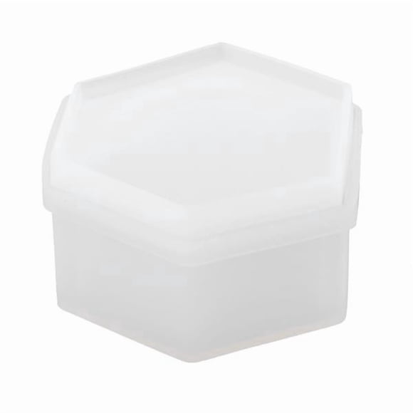 kokiya Moule en Résine 4xDurable Boîte Moule Fleur en Forme de Cœur Gâteau Bricolage Moules Hexagone 4 Pcs
