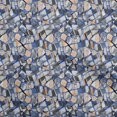 thumbnail image 1 of oneOone Viscose Jersey Medium Blue Fabric Abstract Geometric With Texture Craft Projects Decor Fabric Printed By The Yard 60 Inch Wide, 1 of 4